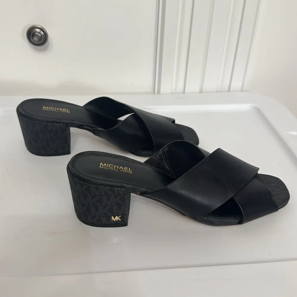 Michael Kors Black‎ Mules with Criss-Cross Straps